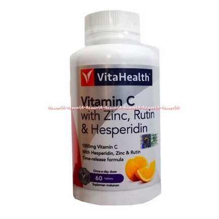 Vitahealth 60tablet Vitamin C with Zinc Rutin &amp; Hesperidin Vit C 1000mg Vita Heatlh Zing Healt