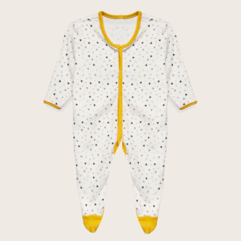 Sleepsuit anak bayi cowok Juniors-White yellowtriangle