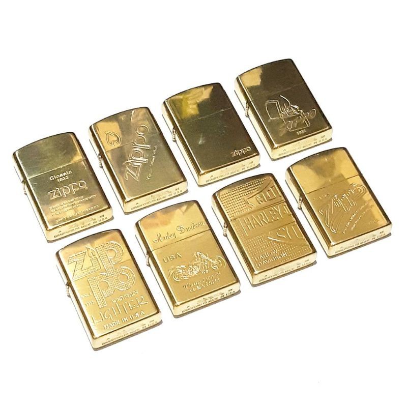 Korek Api Zippo Gold Windroof Denting 2x Random /Korek Api Zippo/Zippo Murah/Zippo Unik/Zippo Gold/Z