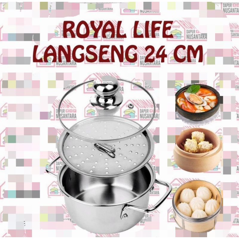 PERLENGKAPAN DAPUR/PANCI/PANCI MASAK LANGSENG 24 CM + TUTUP KACA