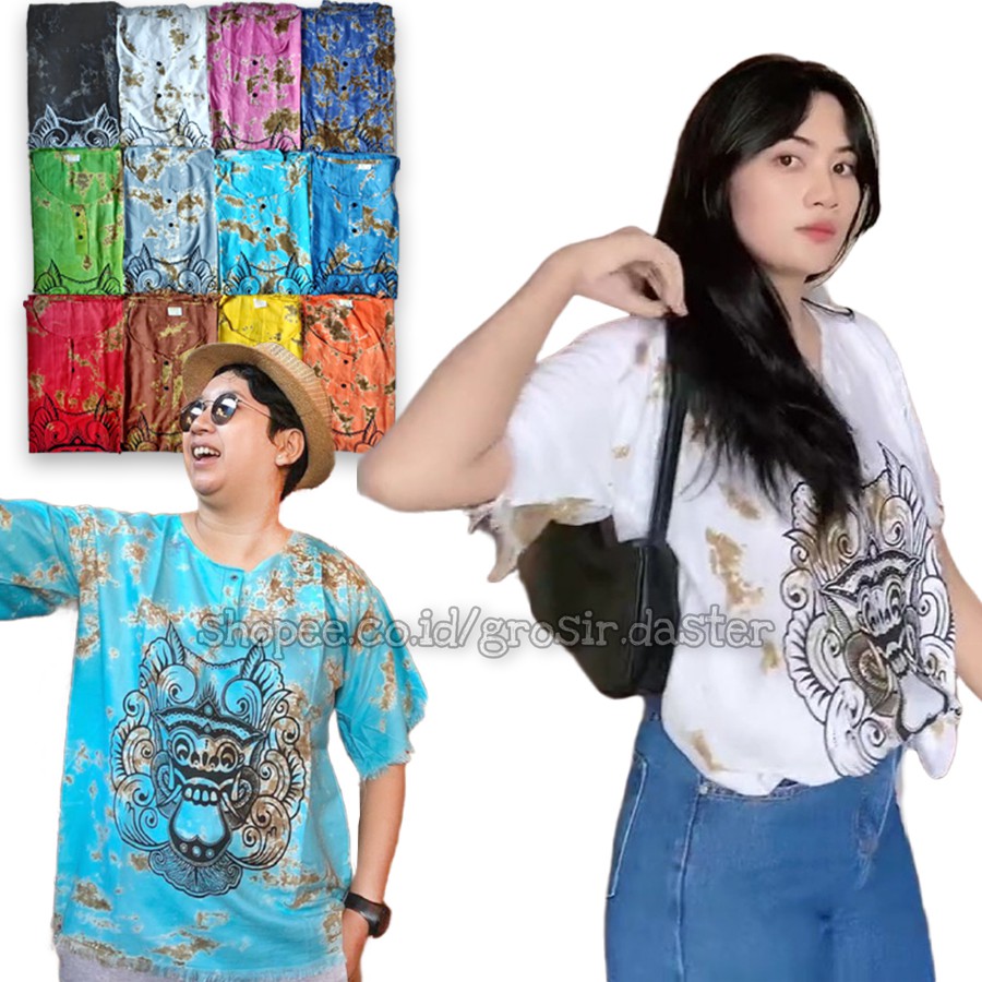 Baju Kaos Barong Bali Pria Wanita Pantai Jumbo XXL XL L M Murah