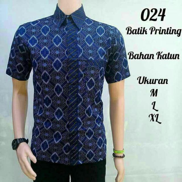 PROMO ASLI Risna Batik JUMBO HRB093 Hem Batik Pria Pendek Premium M L XL XXL XXXL 3L 4L 5L pria TOP.-D