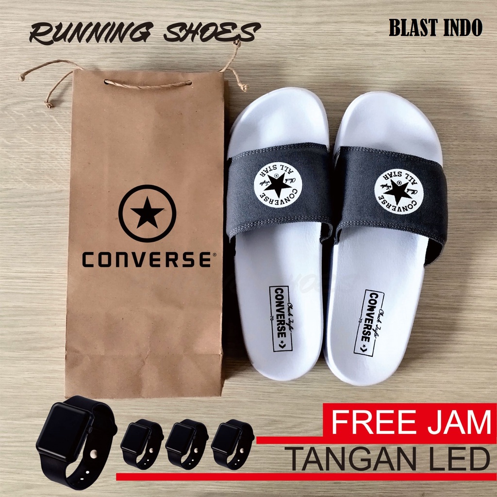 Sendal Pria Converse03 PREMIUM Sendal Pria Slop/Sandal Pria/Sendal Jepit/Sendal Flip Flop/Sendal Sli