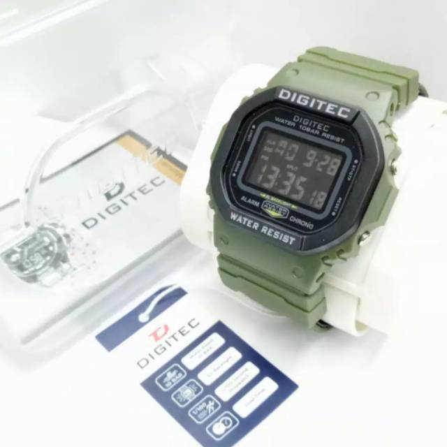 JAM TANGAN KEREN ELEGANT CEWEK/COWOK NEW DIGITEC 5024 TALI KANFAS