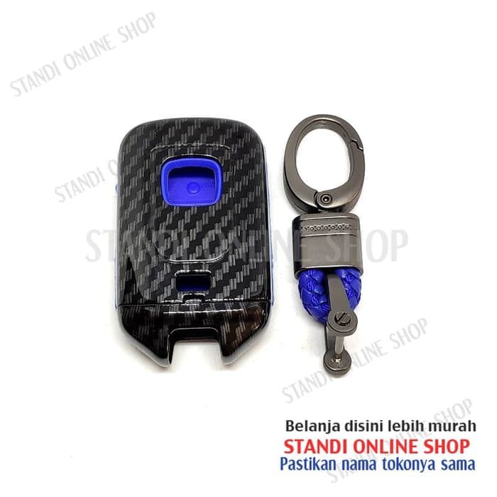 Cover Smartkey Sarung Kunci Remote Smartkey Honda Jazz HRV CRV Biru