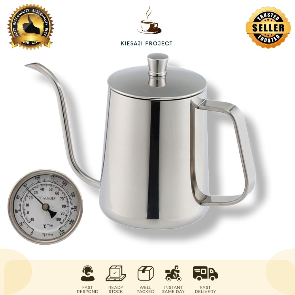 Jual Teko Kopi Leher Angsa Kopi V60 Pour Over Coffee Kettle Gooseneck Ketel Barista 600ml 6242