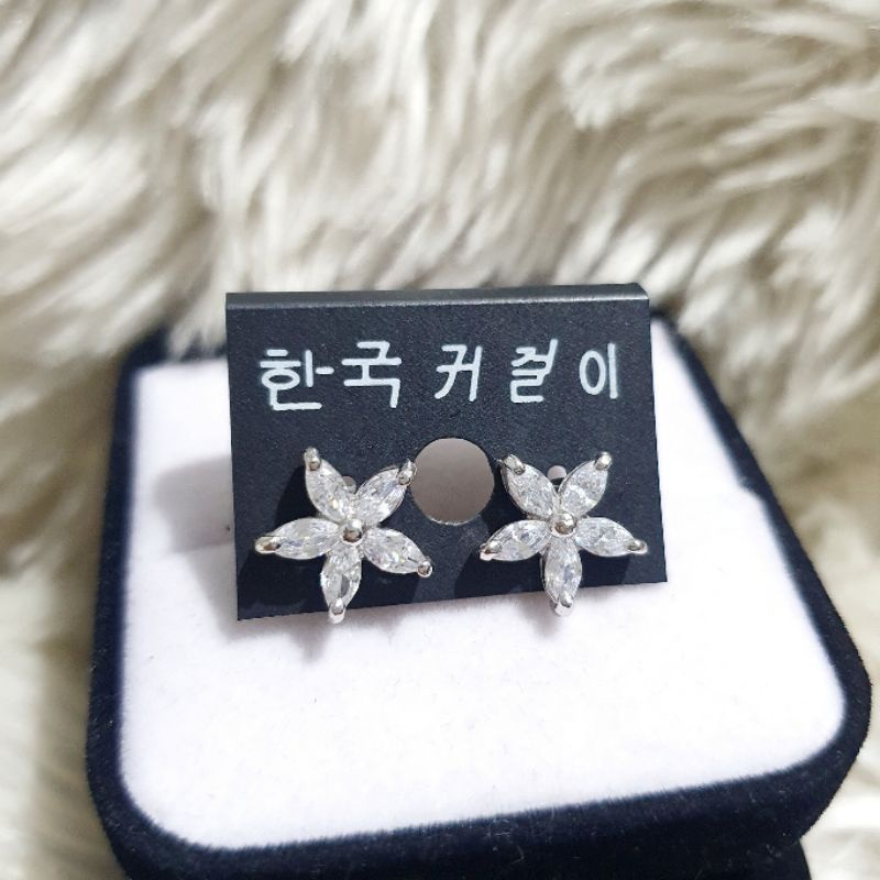 Anting Silver925 Perak mata Kilau anting Zircone silver925 Perak Anti Karat anti alergi berlian kilap 075