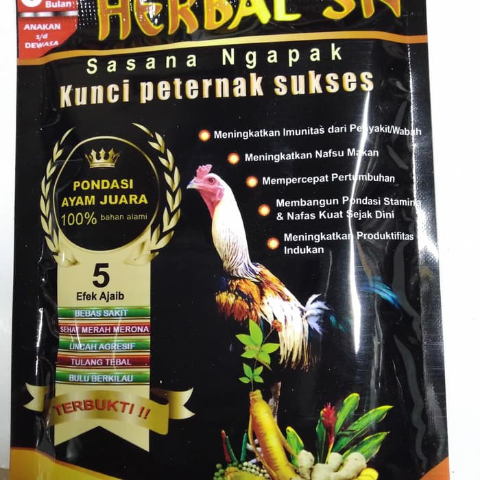 

herbal sn serbuk jamu ayam juara herbal alami