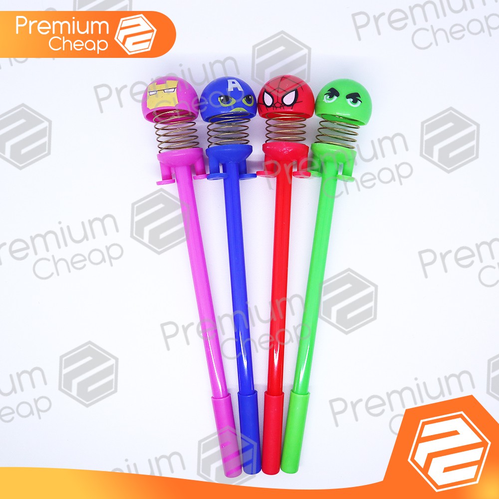 

[12 PCS] Pen Bolpen Per BTS / EMOJI / AVENGER / MICKEY / LOL