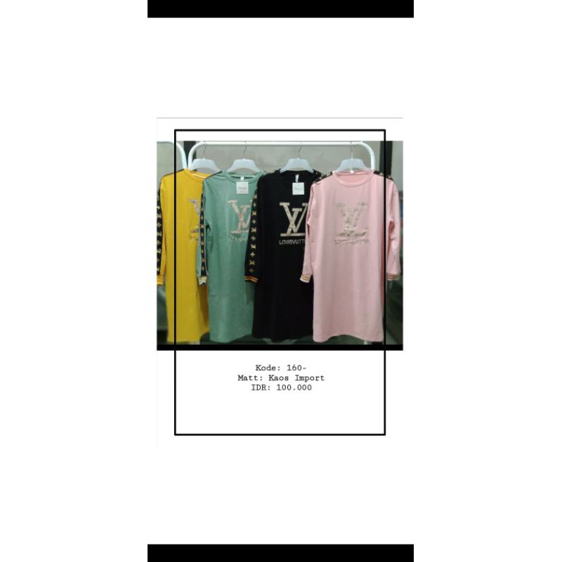 Long tunik kaos import LV