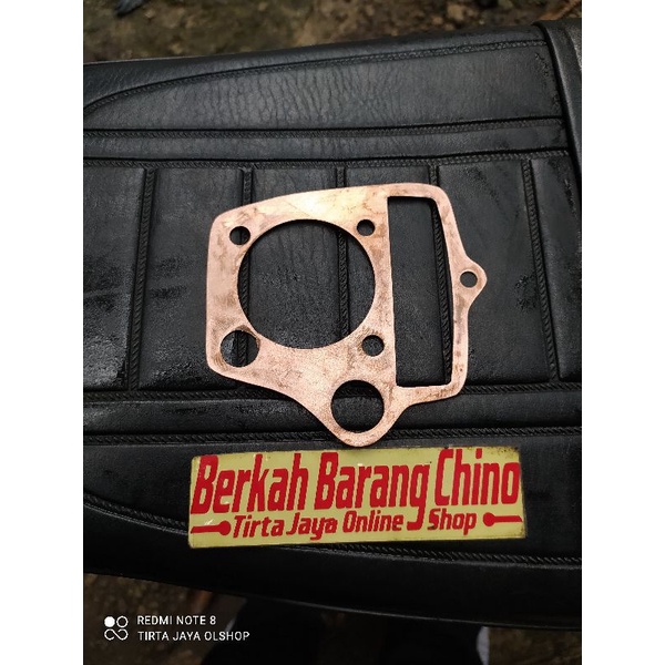 perpak paking packing tembaga head kop deksel honda grand prima legenda supra fit x 100 win star c seris piston 54mm tebal 0.5mm