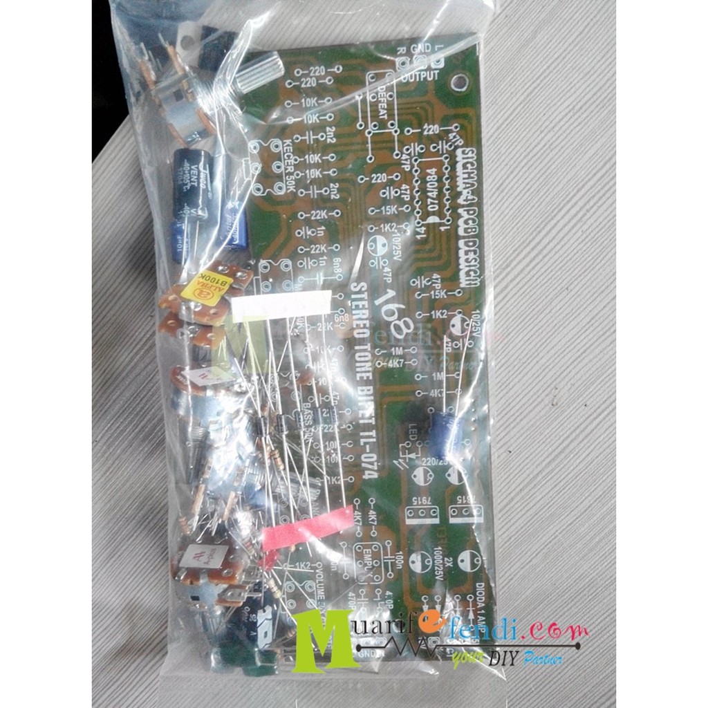 PAKET DIY TONE CONTROL STEREO BIFET TL074 168