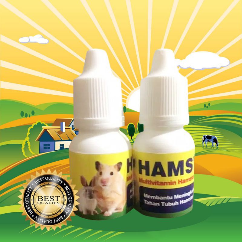 HAMSVIT - Vitamin Hamster Penggemuk Hamster Penambah Nafsu Makan Hamster Kelinci Guinea Pig 10 ml