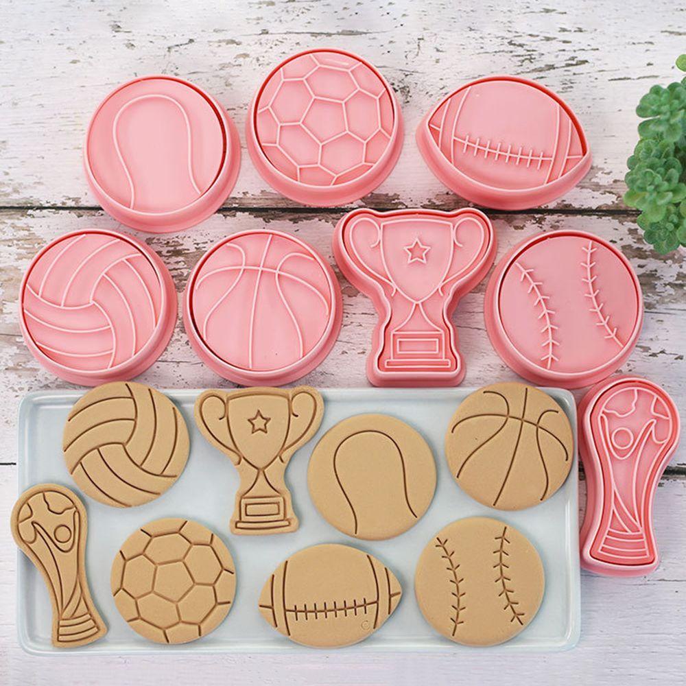 Preva 8pcs/set Cetakan Biskuit DIY Pastry Dekorasi Cetakan Kue Sepak Bola