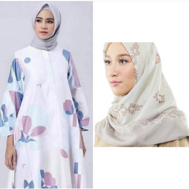 Sepaket preloved Erma Tunik sz M dan scarf Ria Miranda