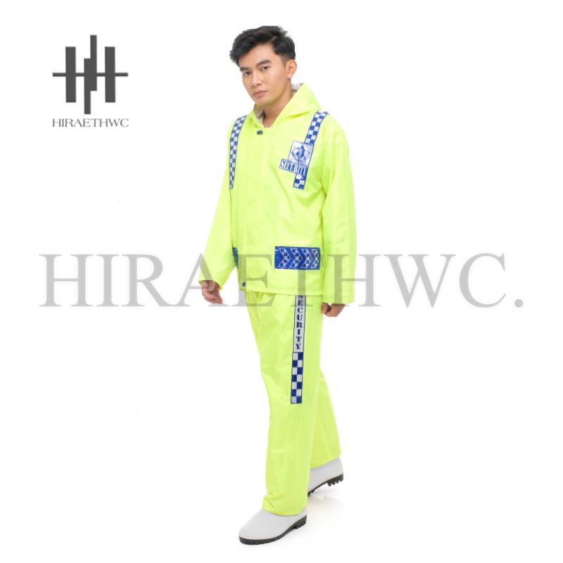 JAS HUJAN  SECURITY STELAN RAINCOAT SATPAM POLISI POLRI BAHAN WATERPROF ANTI AIR BAJU CELANA