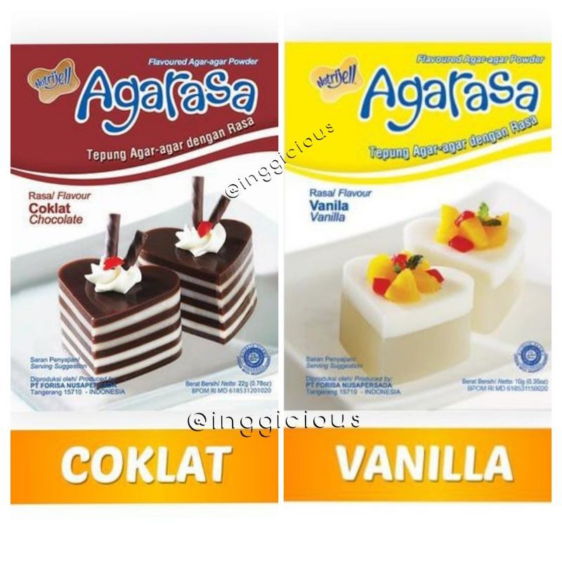 

Agarasa Nutrijel Agarasa Coklat - Agarasa Nutrijel Agarasa Vanilla - Agarasa Cokelat Agarasa Vanilla