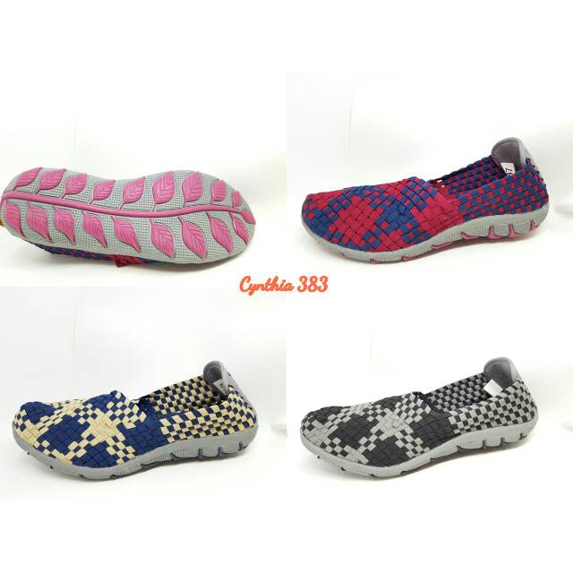 Sepatu rajut cynthia flat 383