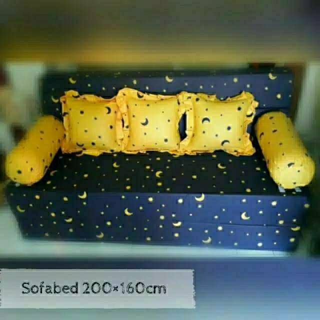 sofa bed inoac combinasi 200x160x20 garansi 10th