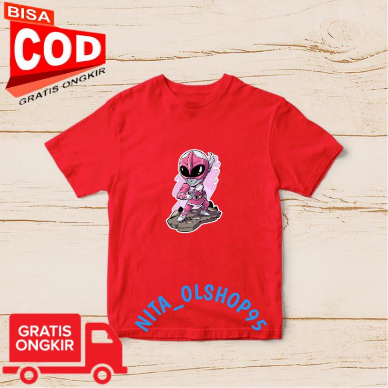 baju anak karakter , baju anak power rangers, terbaru