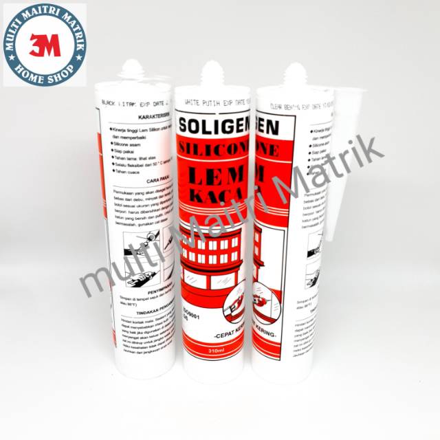 

Lem kaca botol Soligen / lem botol / lem sealant / lem silicone sealant