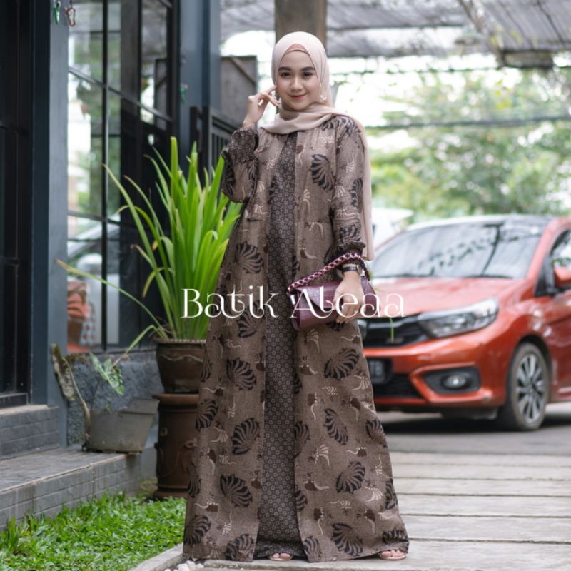 VIRAL GAMIS KELUARGA BATIK SRIWEDARI.MANGGAR. PADI MACAM&quot; MT MAXI JUMBO BUMIL/BUSUI KATUN SOGAN LD100-130 CM KERANG