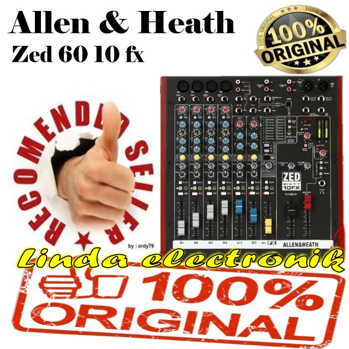 Mixer Allen&Heath ZED 60-10 FX Original zed60 10fx zed60-10fx