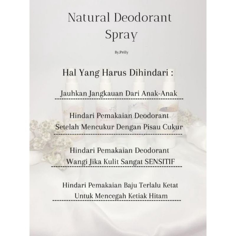 DEODORANT SPRAY/DEODORANT TAWAS / DEODORANT ROSE