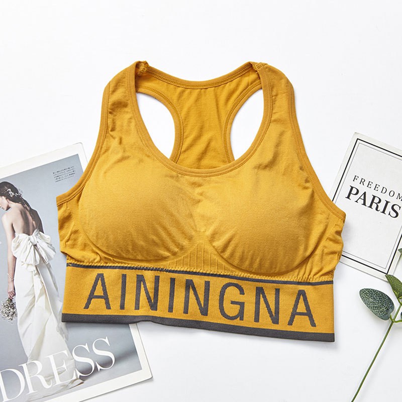 ❀ Chingu ❀ PW110 COD Sport Bra Gym Wanita Sport Crop Top Seamless Kebugaran Olahraga Import Surabaya