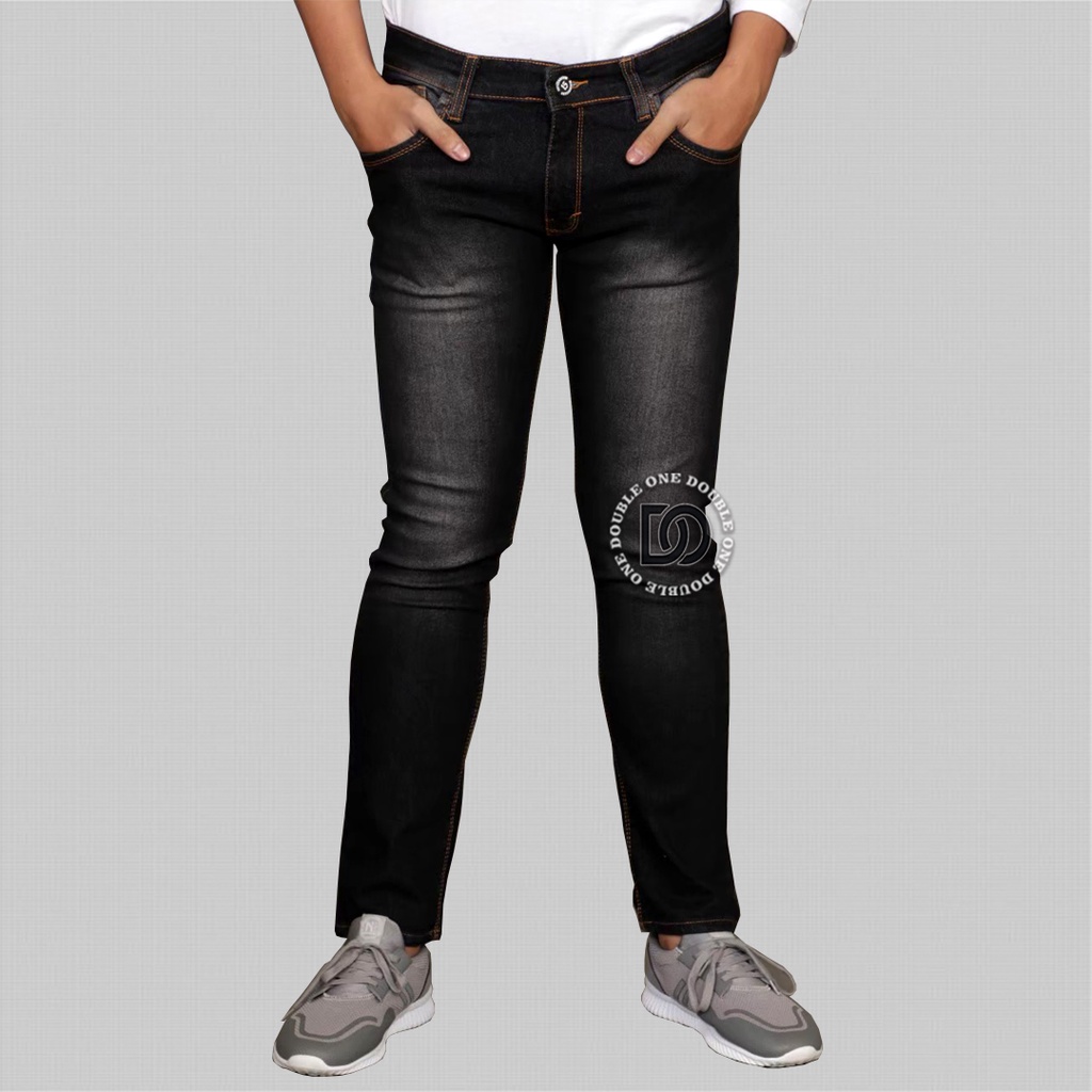 DOUBLE ONE Celana Jeans Panjang Pria Slim Fit Original FIFTEEN DENIM