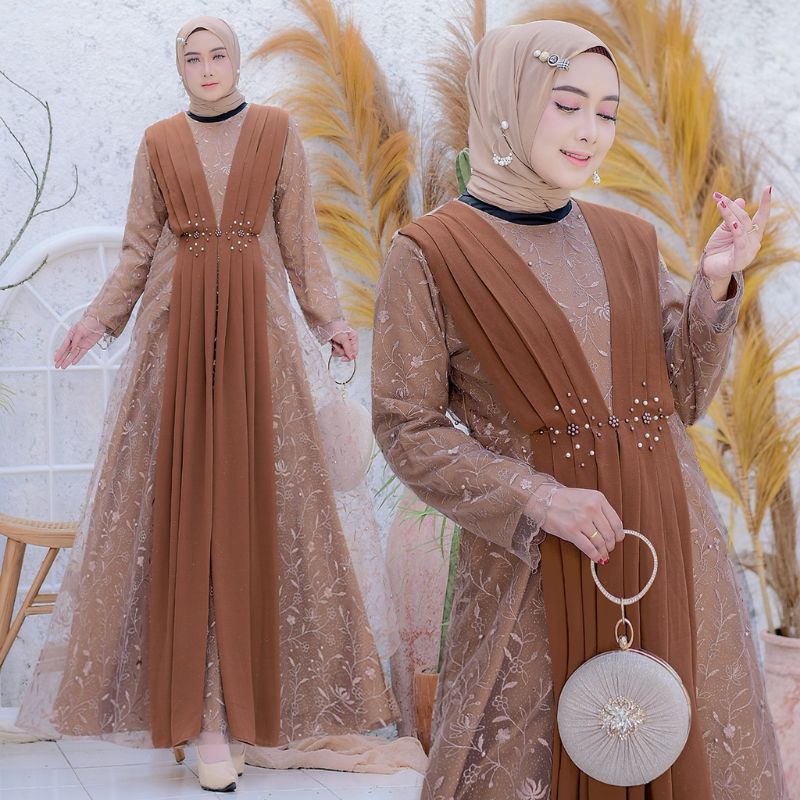GAMIS LAYER SANTIANA TERBARU/ GAMIS WISUDA / GAMIS WANITA TERBARU/ BRIDESMAID / BJU SERAGAM GAMIS / 