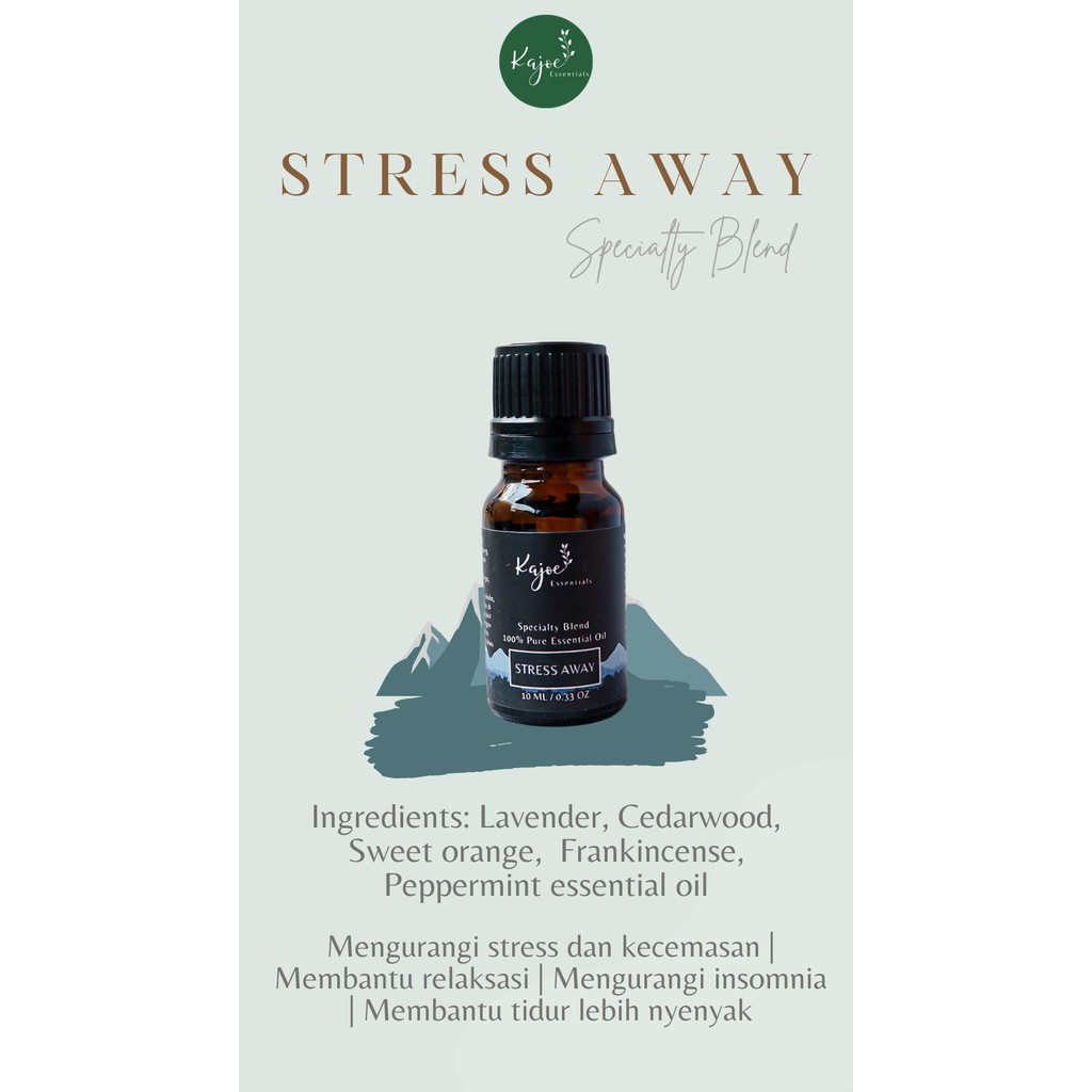 KAJOE STRESS AWAY Essential Oil Blend Diffuser Minyak Esensial Atsiri Aromaterapi Aromatheraphy