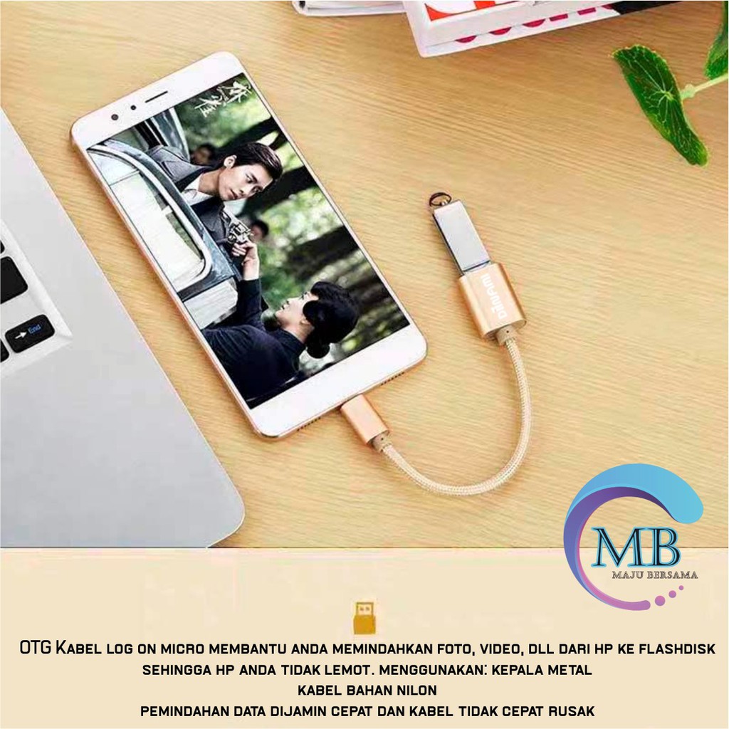 BM074 Kabel otg DIINAMI micro dan tipe c usb fast translit data anti lelet bahan metal usb 3.0 MB2032