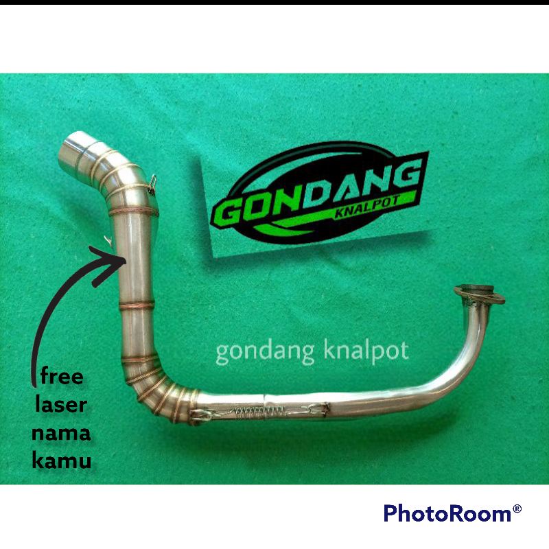Leher / leheran kobra knalpot Aerox Nmax model ngacung / jengat stainless 50mm