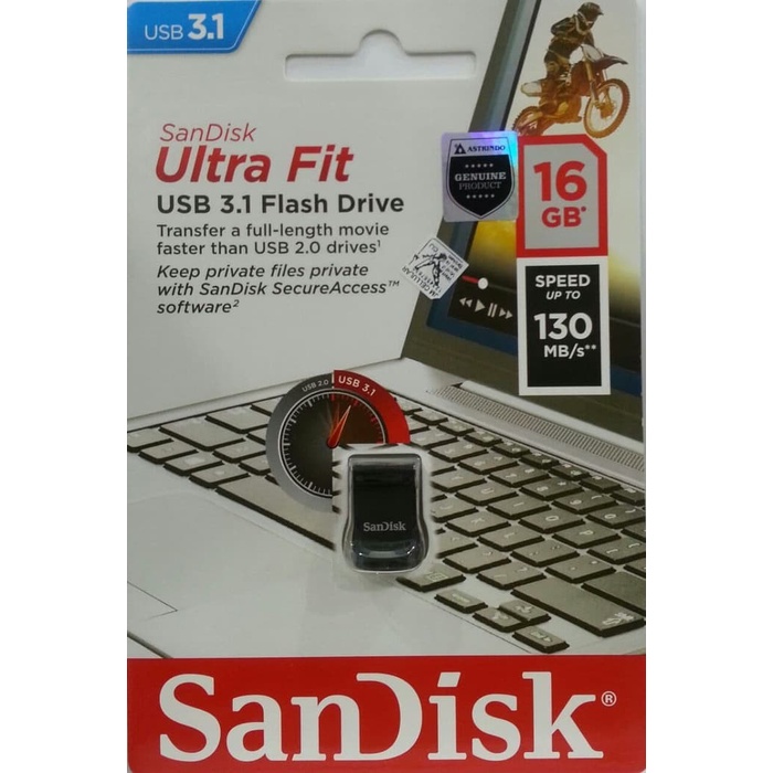 SanDisk Ultra Fit USB 3.1 Flash Drive CZ430 16GB