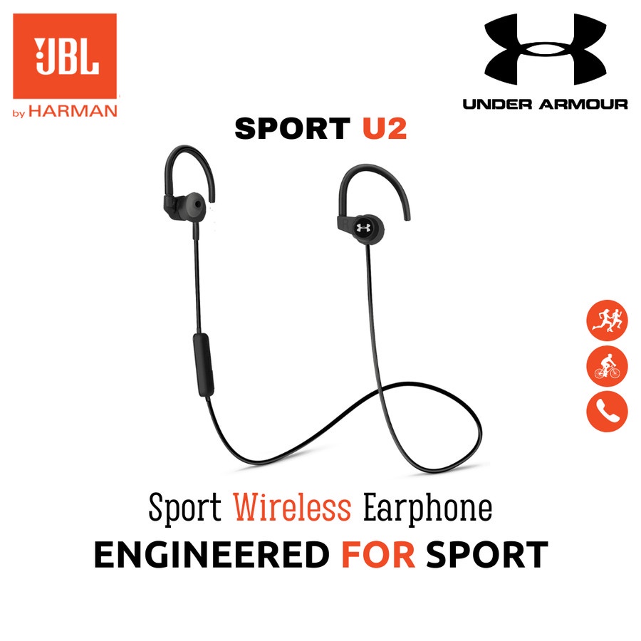 Headset Handsfree Bluetooth UnderArmour Sport U2 Wireless Earphone