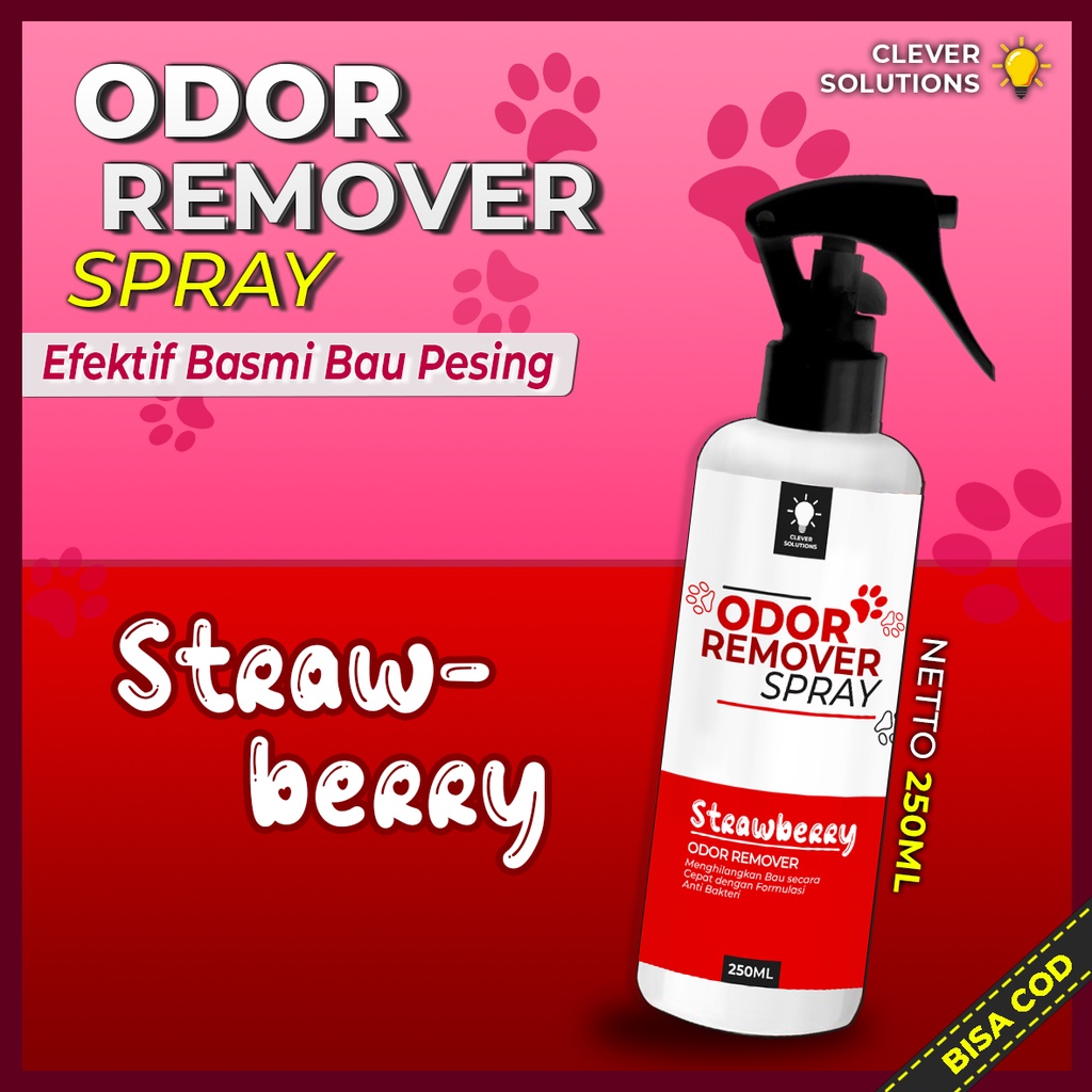 ODOR REMOVER varian aroma Spray Penghilang Bau Pesing Kotoran Hewan Kucing Kelinci Anabul antibakteri Penghilang Bau Pesing Urin Urine by Clever Solutions Novamos Freya