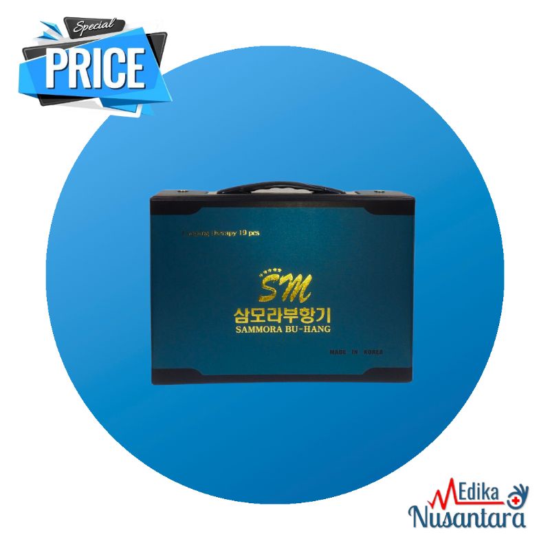 Bekam Sammora Koper Biru isi 19 Kop Original Korea / Therapy Cupping Set Sammora 19 Cup / Sammora Bu-Hang