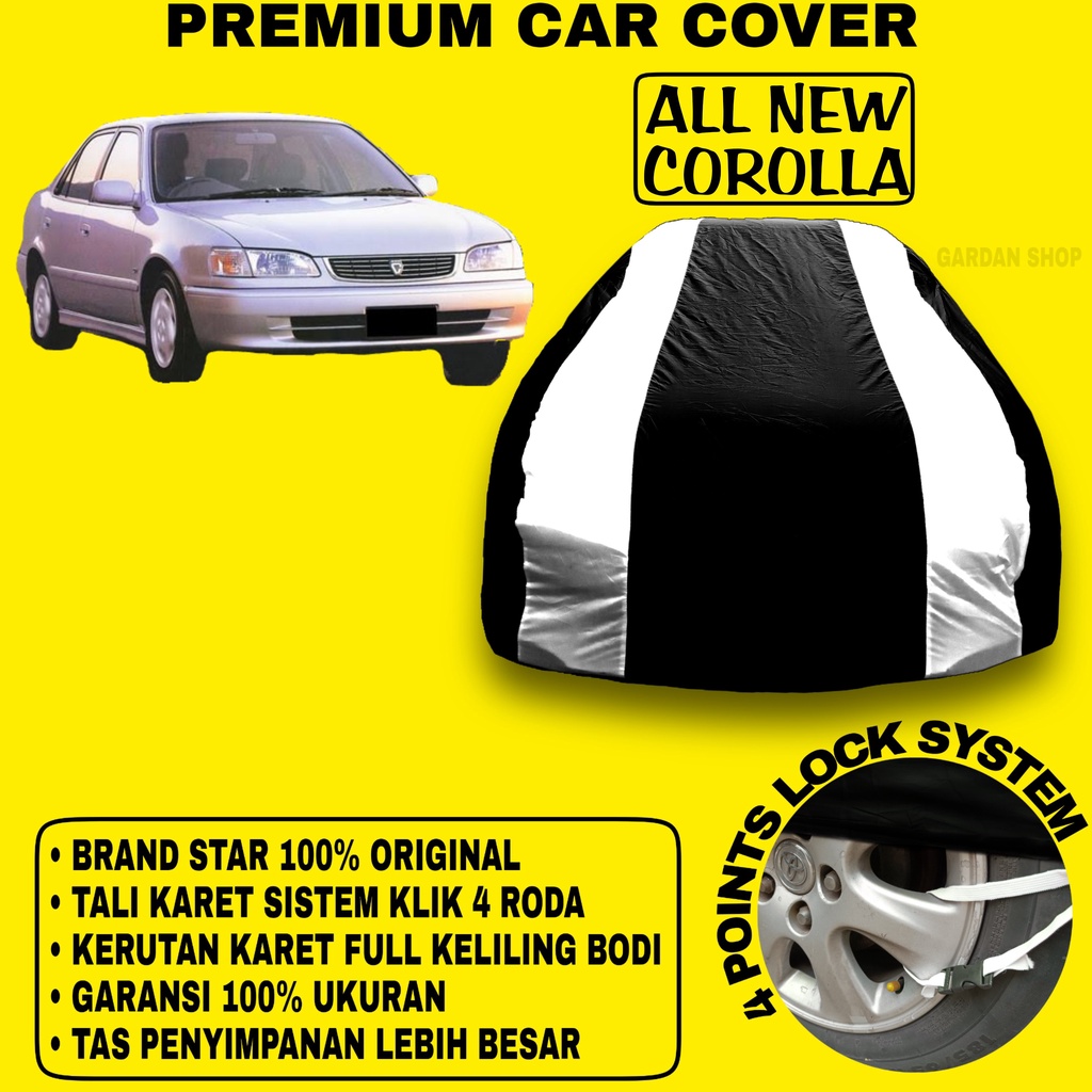 Body Cover ALL NEW COROLLA Sarung Strip SILVER Penutup Pelindung Bodi Mobil All New Corolla PREMIUM