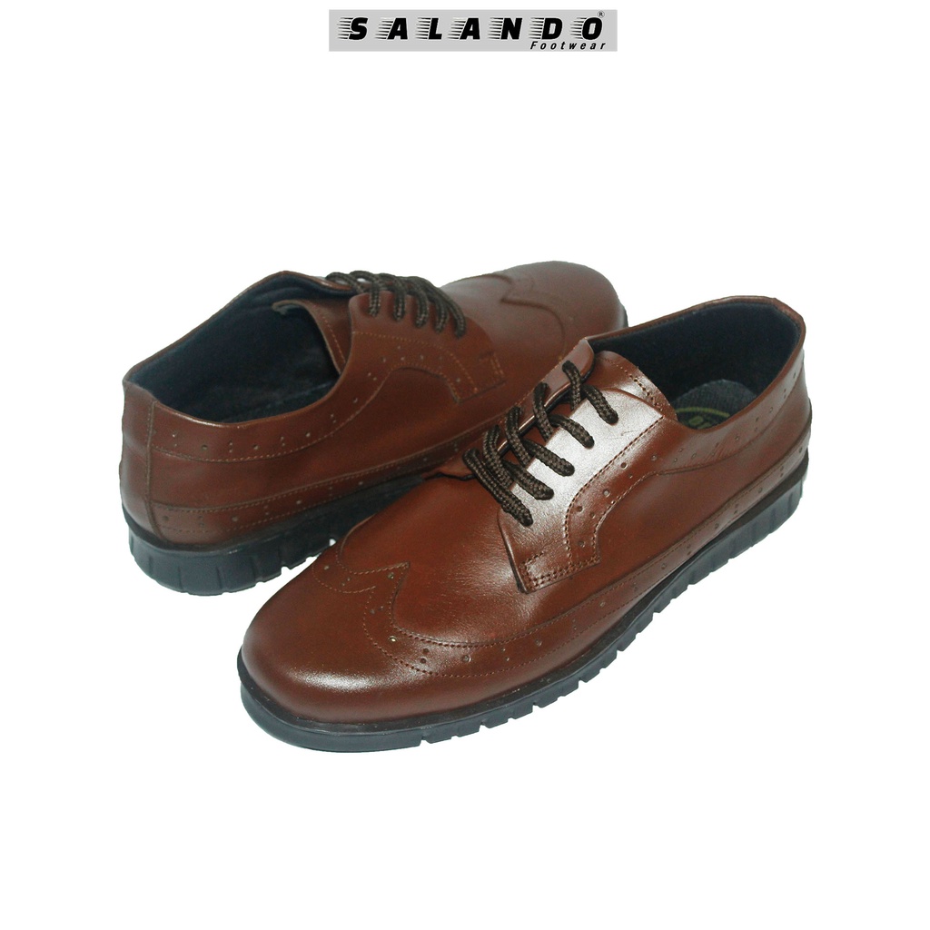 SALANDO Sepatu Pantofel Pria Casual Sepatu Formal Sepatu Kantor Modern Sepatu Pria Sepatu Casual Lon