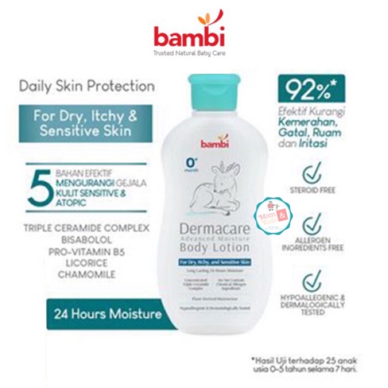 Bambi Baby Dermacare Advanced Moisture Body Lotion 200ml