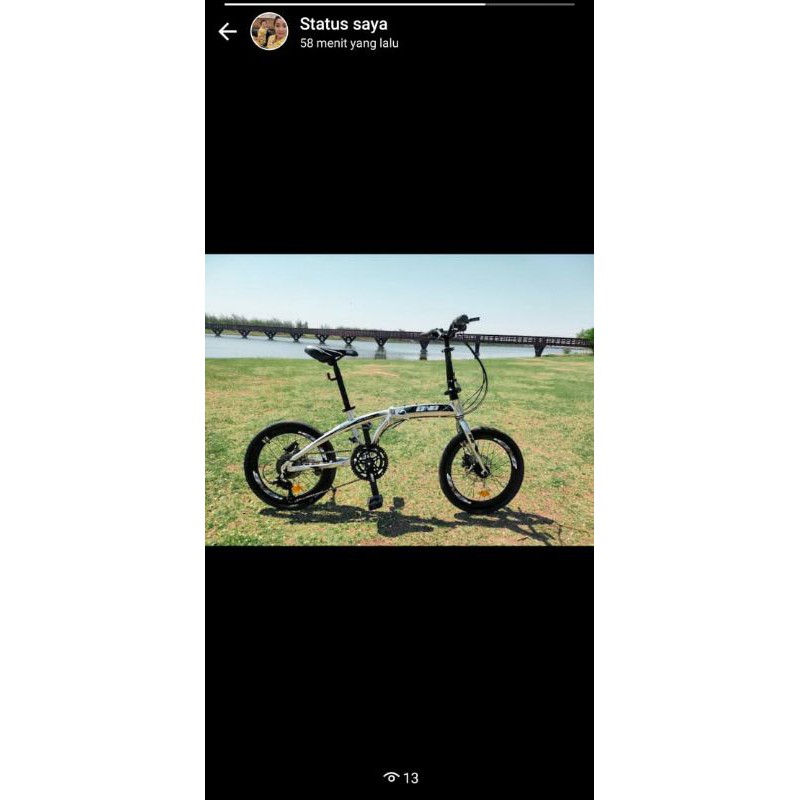 sepeda lipat merk BNB 20 inc 9.2 speed alloy