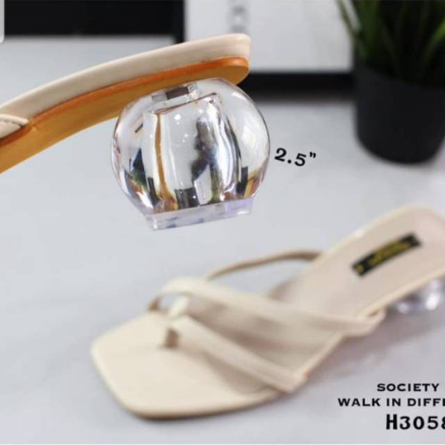 ABBUSHOES  Us 86 hak kaca telor jepit 5cm untuk wanita