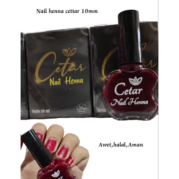 Cat kuku/Kutek/Nail Henna cetar/tuffah halal/muslim