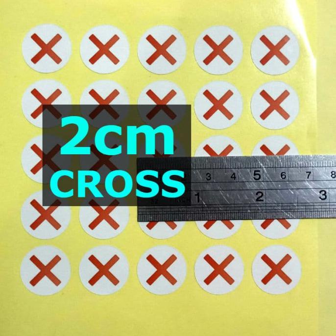 

Sl Qc Silang 2Cm Cross Sticker Label Stiker Belimas89 Buru Order