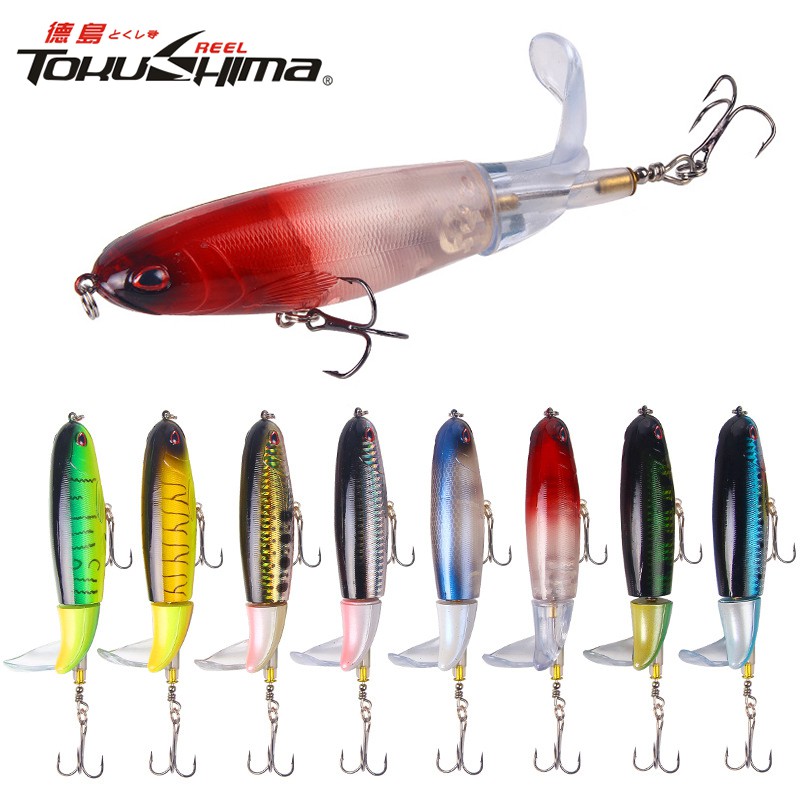 Spoon Lure Umpan Mancing Umpan Pancing Buatan Whopper Plopper Popper Alat Pancing Murah Alat Pancing Umpan Ikan Umpan Pancing 35.2g/14cm VIB 3D Eyes relix nusantara