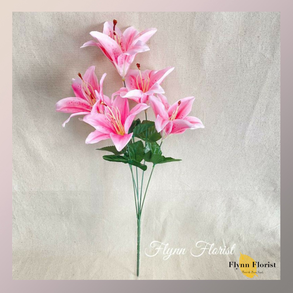 Bunga Tiger Lily X5 (satuan) Bunga Artificial / Bunga Plastik / Bunga Dekorasi / Pernikahan-2