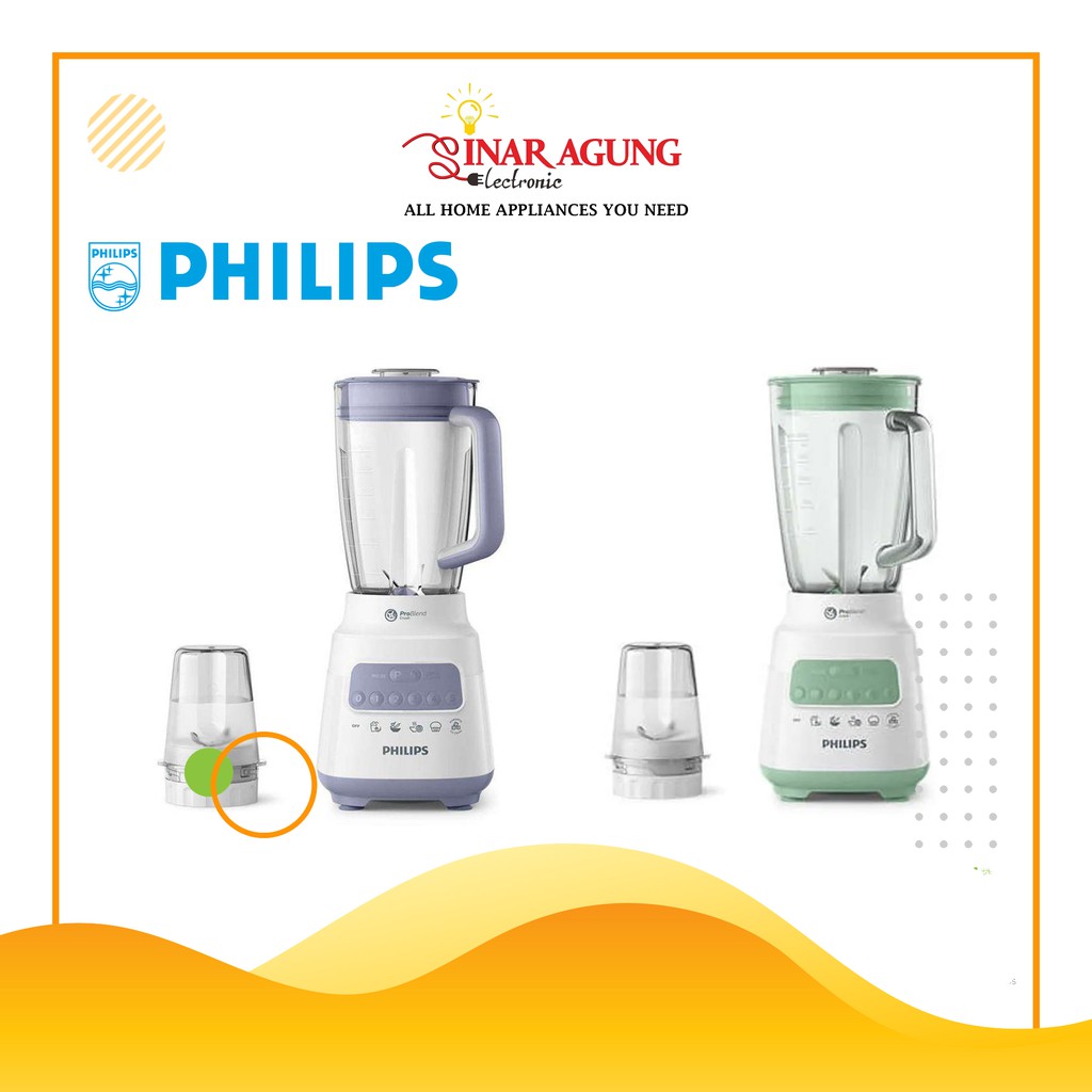 BLENDER PHILIPS HR 2222 / HR2222 / HR-2222 [KACA / 2 LITER] [GARANSI RESMI]