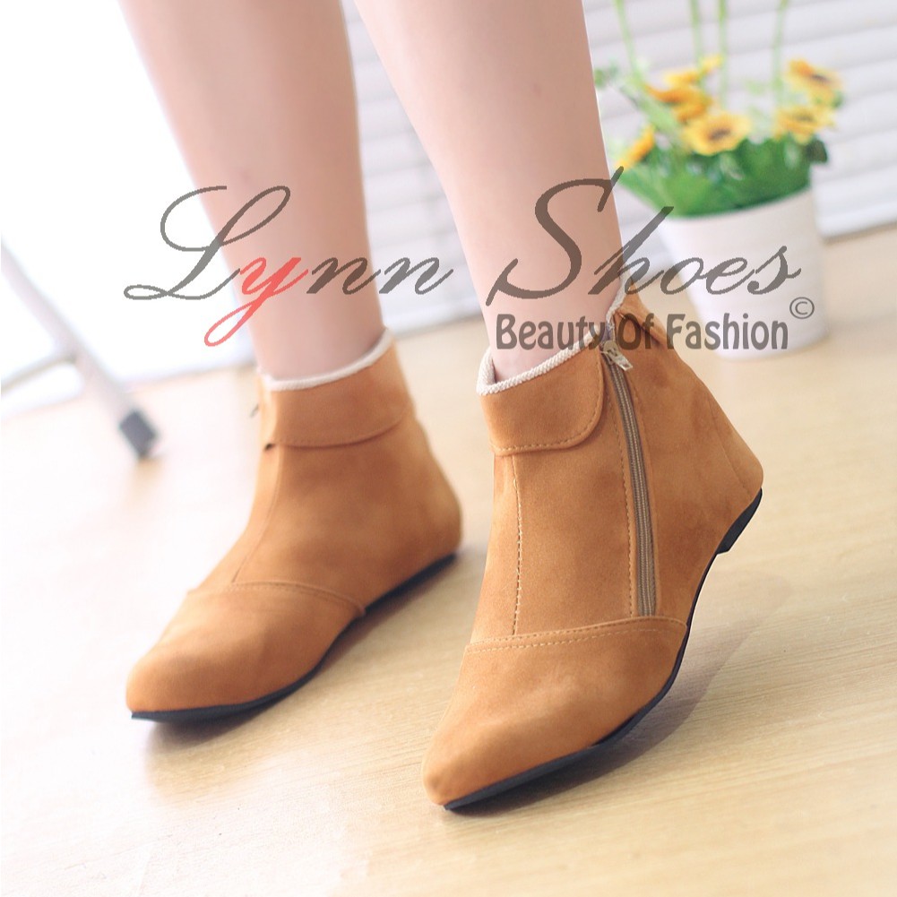 Lynn Boots Wanita BO5C - Coklat / Hitam