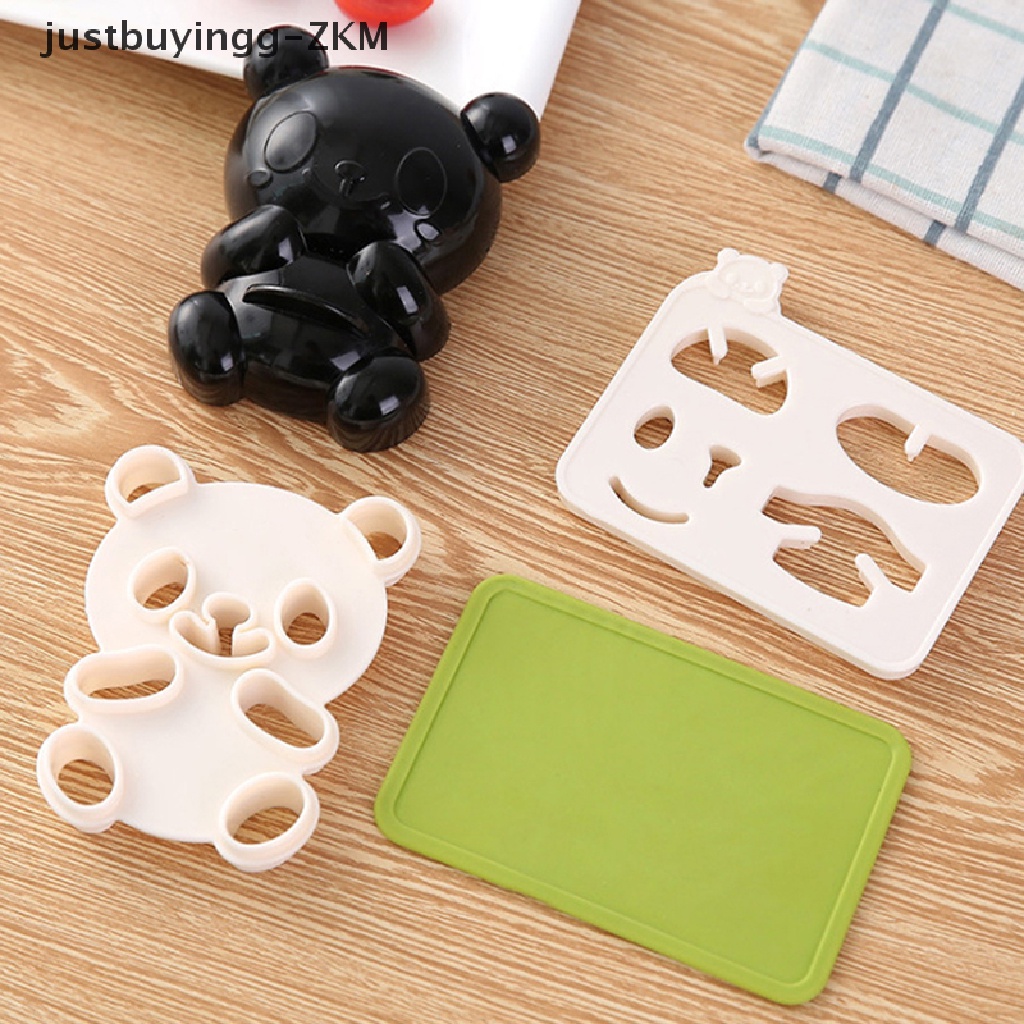 Set 4 in 1 Cetakan Nasi Sushi / Sandwich / Bento Bentuk Panda 3D Multifungsi